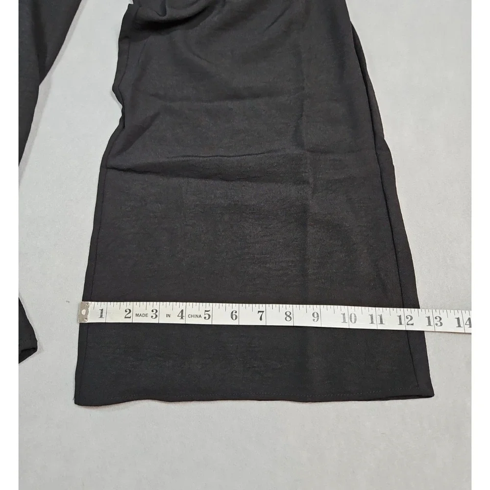 Fraiche By J Womens Black Puff Sleeve Blouson Jumpsuit Size Small NWT